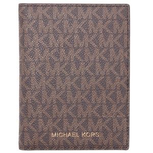 MK Bedford Travel Logo Stripe Passport Wallet